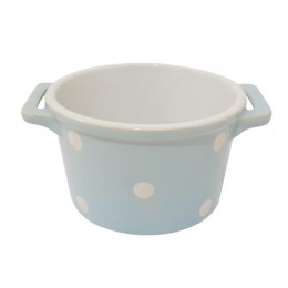 Горшочек в ручками Pastel blue with dots 13 см